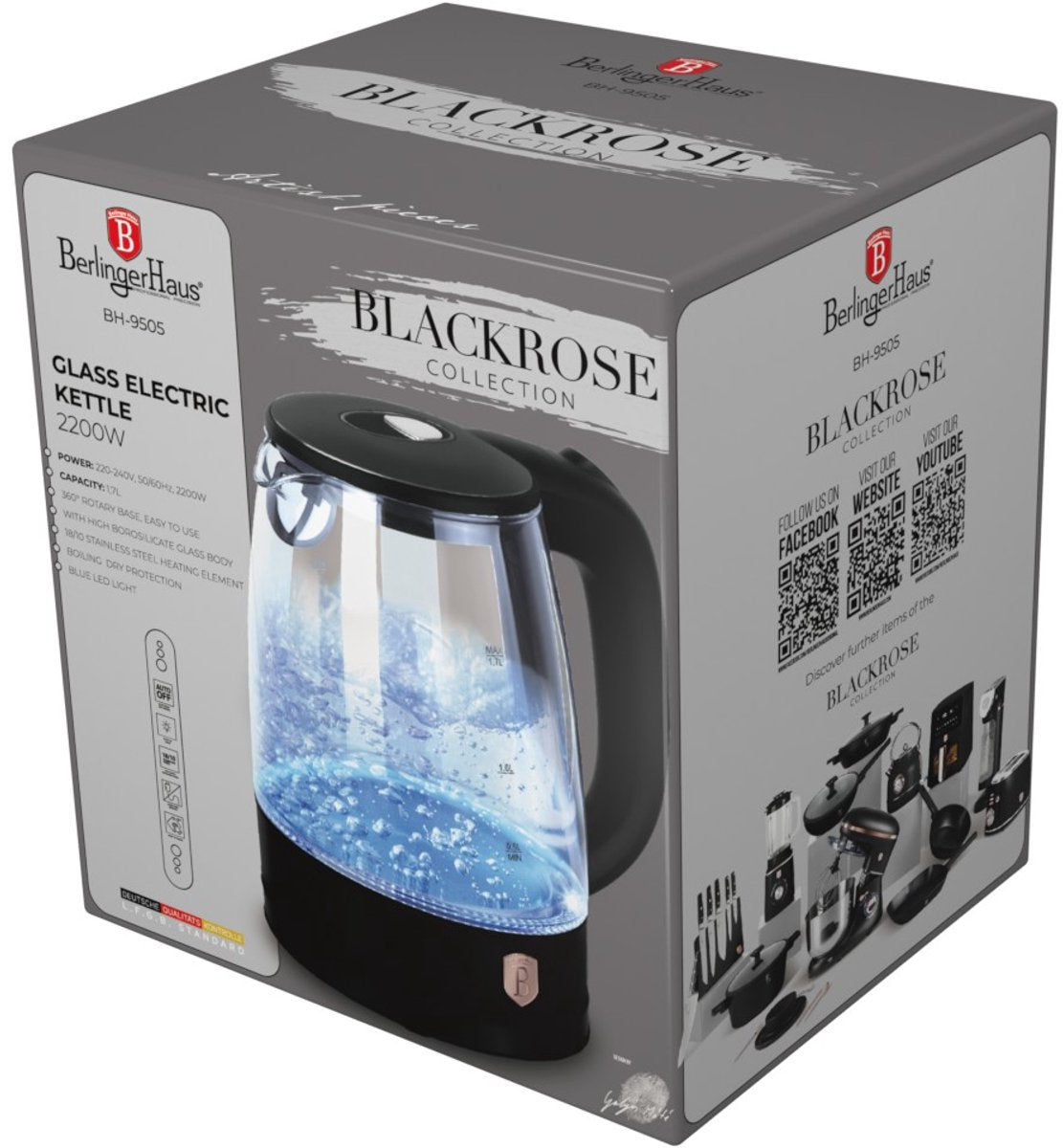 Waterkoker Zwart/Rose Goud