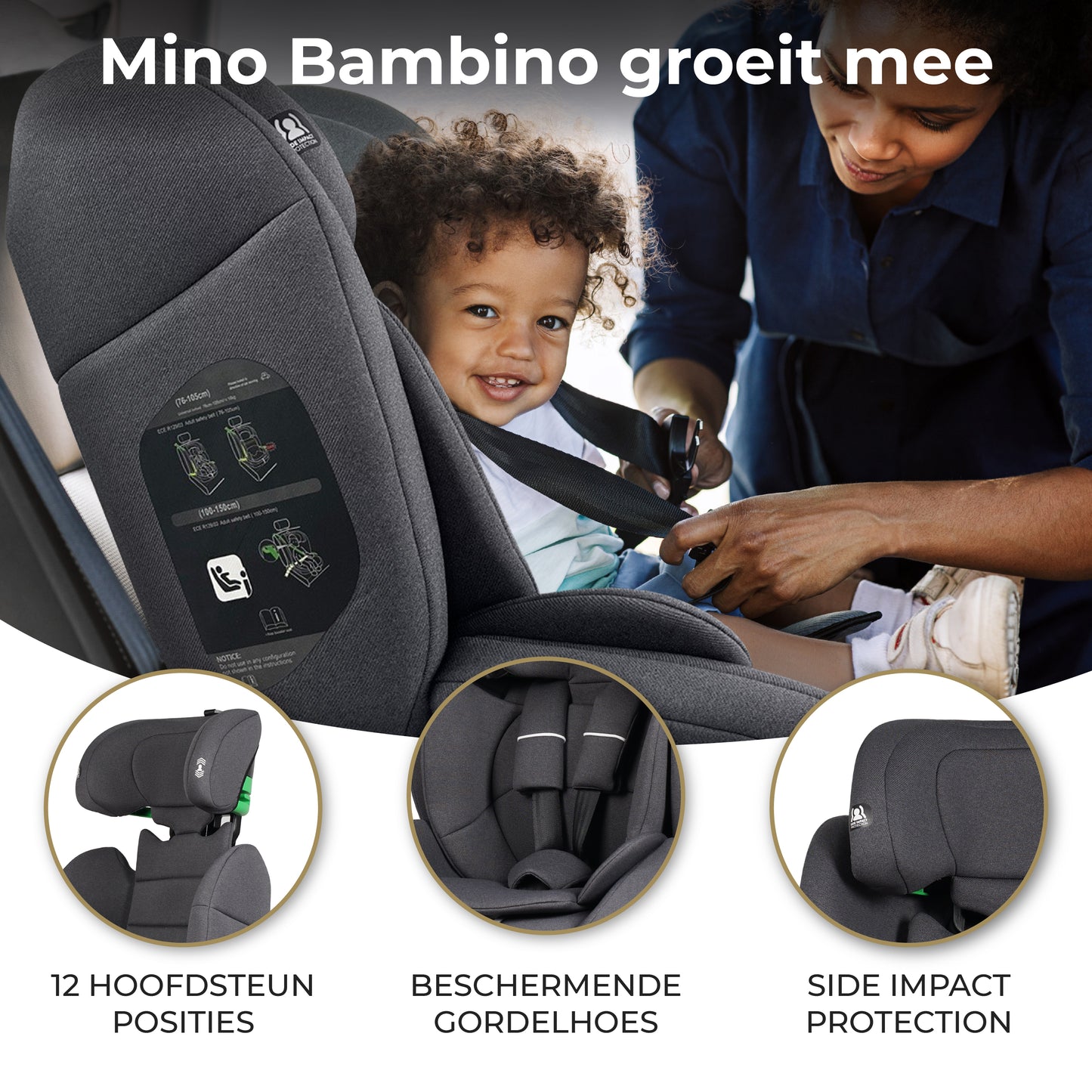 Autostoel i-size Grijs