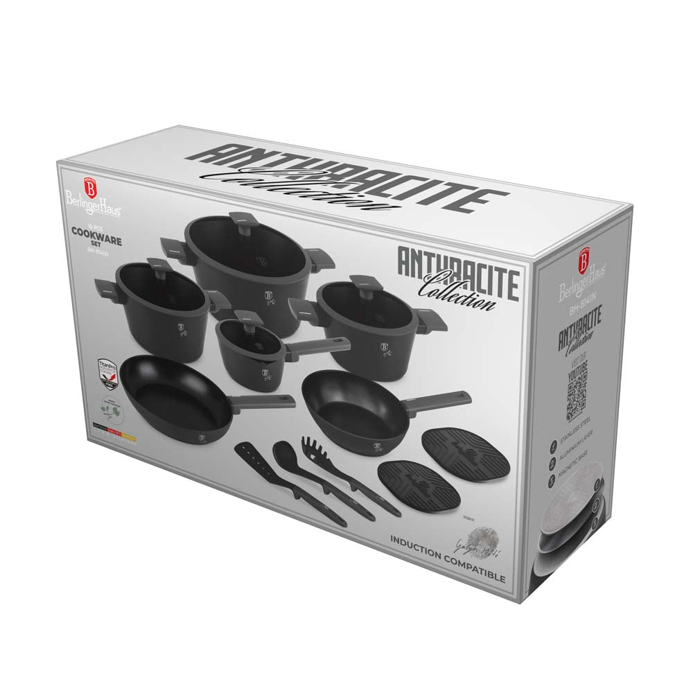 15 Delige Pannenset Antraciet
