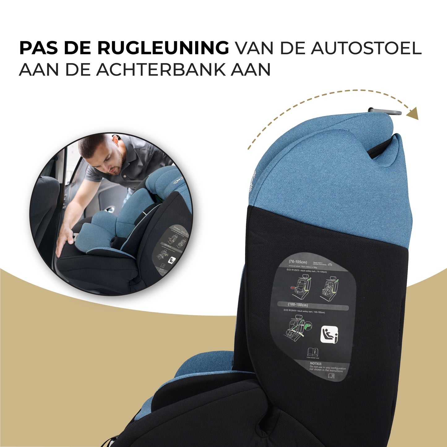 Autostoel i-size Blauw