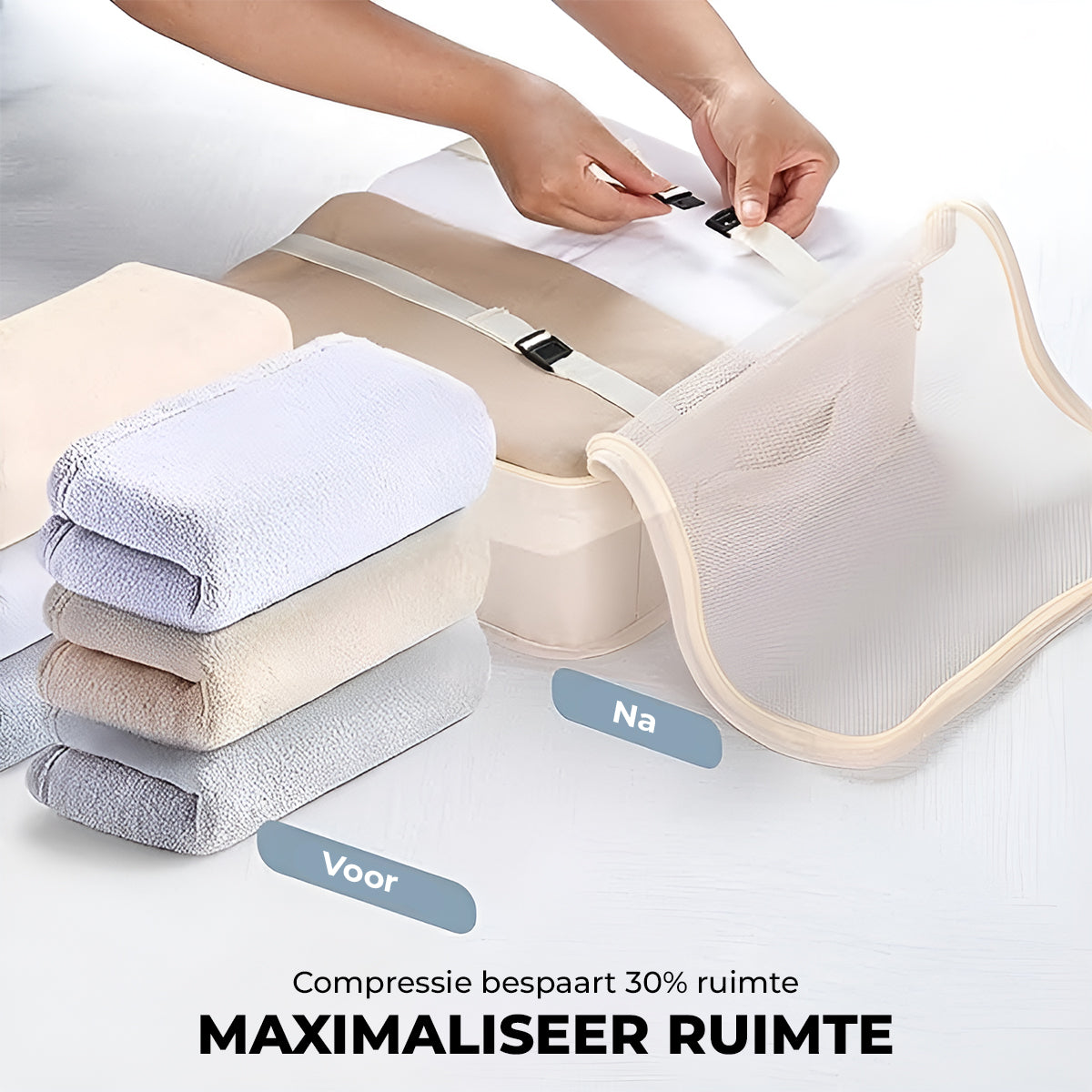 Packing Cubes Set 9-Delig Creme