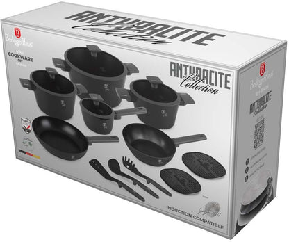 15 Delige Pannenset Antraciet