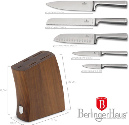 Berlinger Haus 6 delige Messenset Zilver