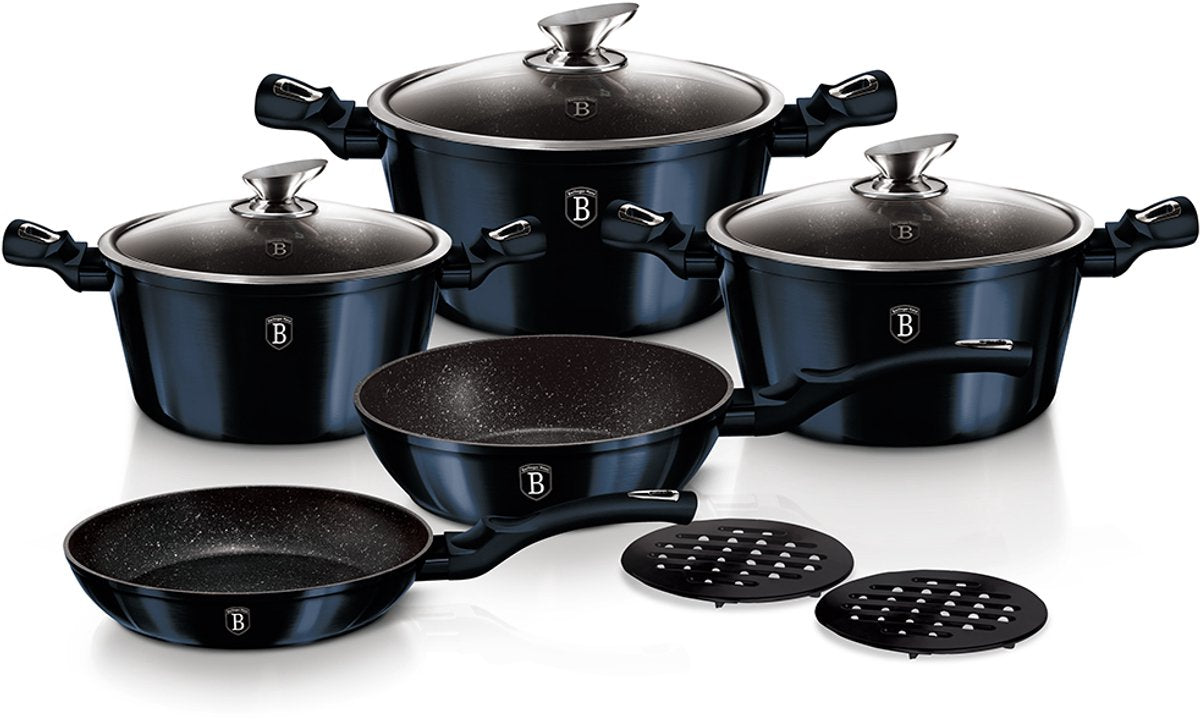 10 Delige Pannenset Blauw