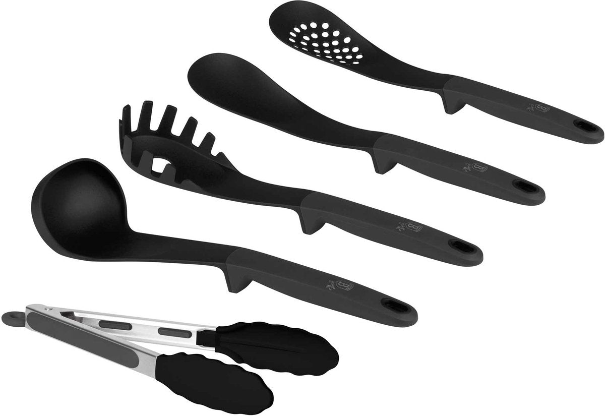 5 delig Kookgerei Set Antraciet