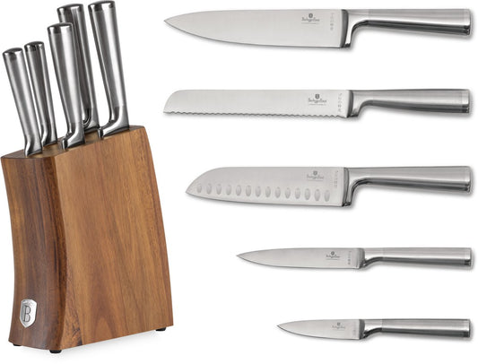 6 delige Messenset Zilver