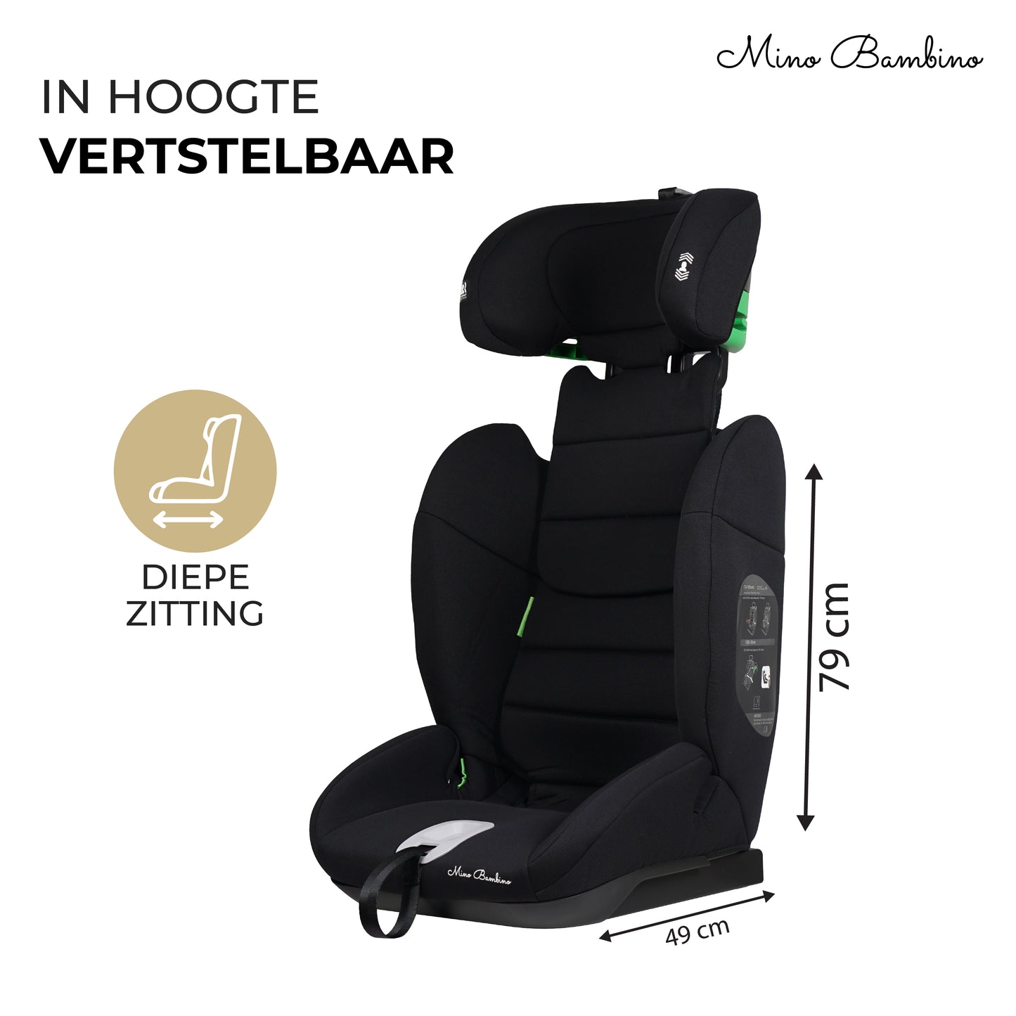 Autostoel i-size Zwart