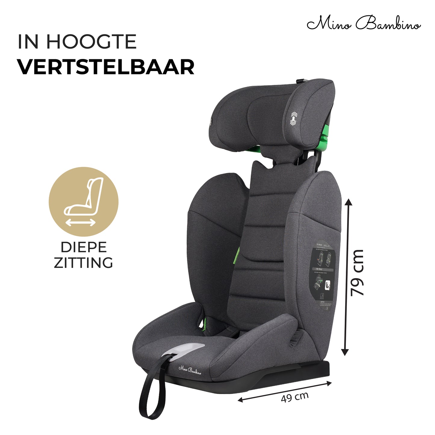 Autostoel i-size Grijs