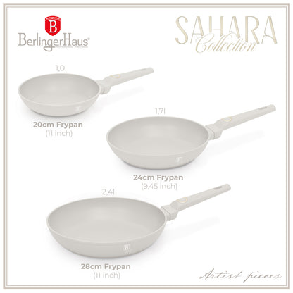 3-delige Pannenset Creme