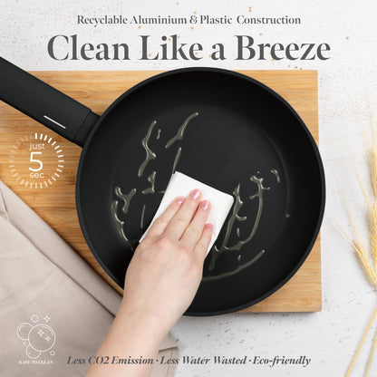 3-delige Pannenset Zwart