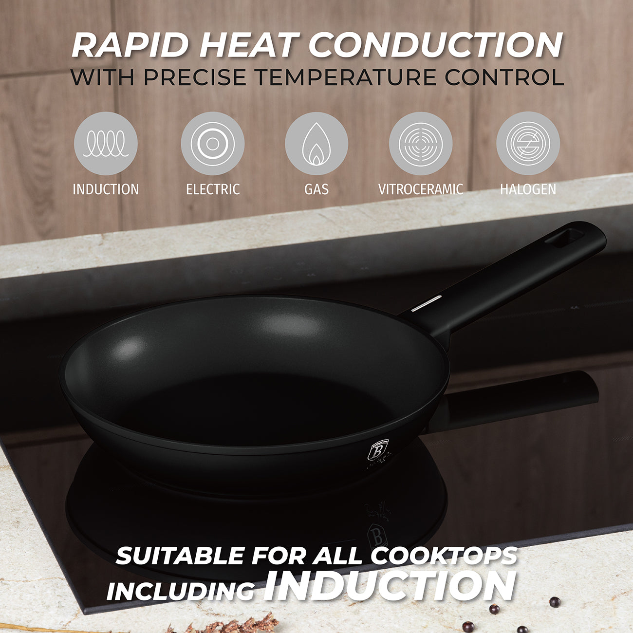 3-delige Pannenset Zwart