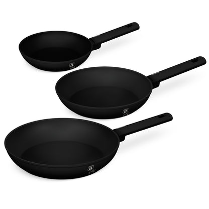 3-delige Pannenset Zwart
