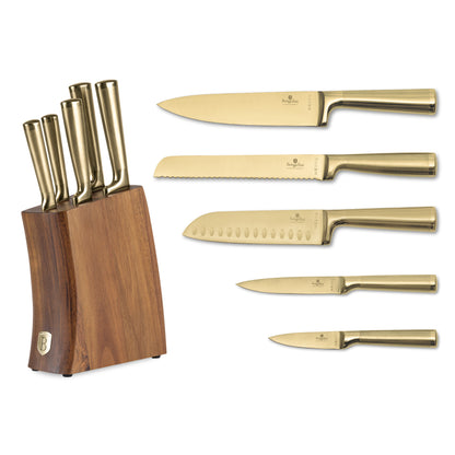 6 delige Messenset Goud