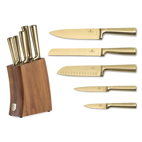 6 delige Messenset Goud