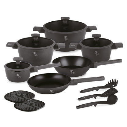 15 Delige Pannenset Antraciet