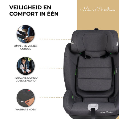 Autostoel i-size Grijs