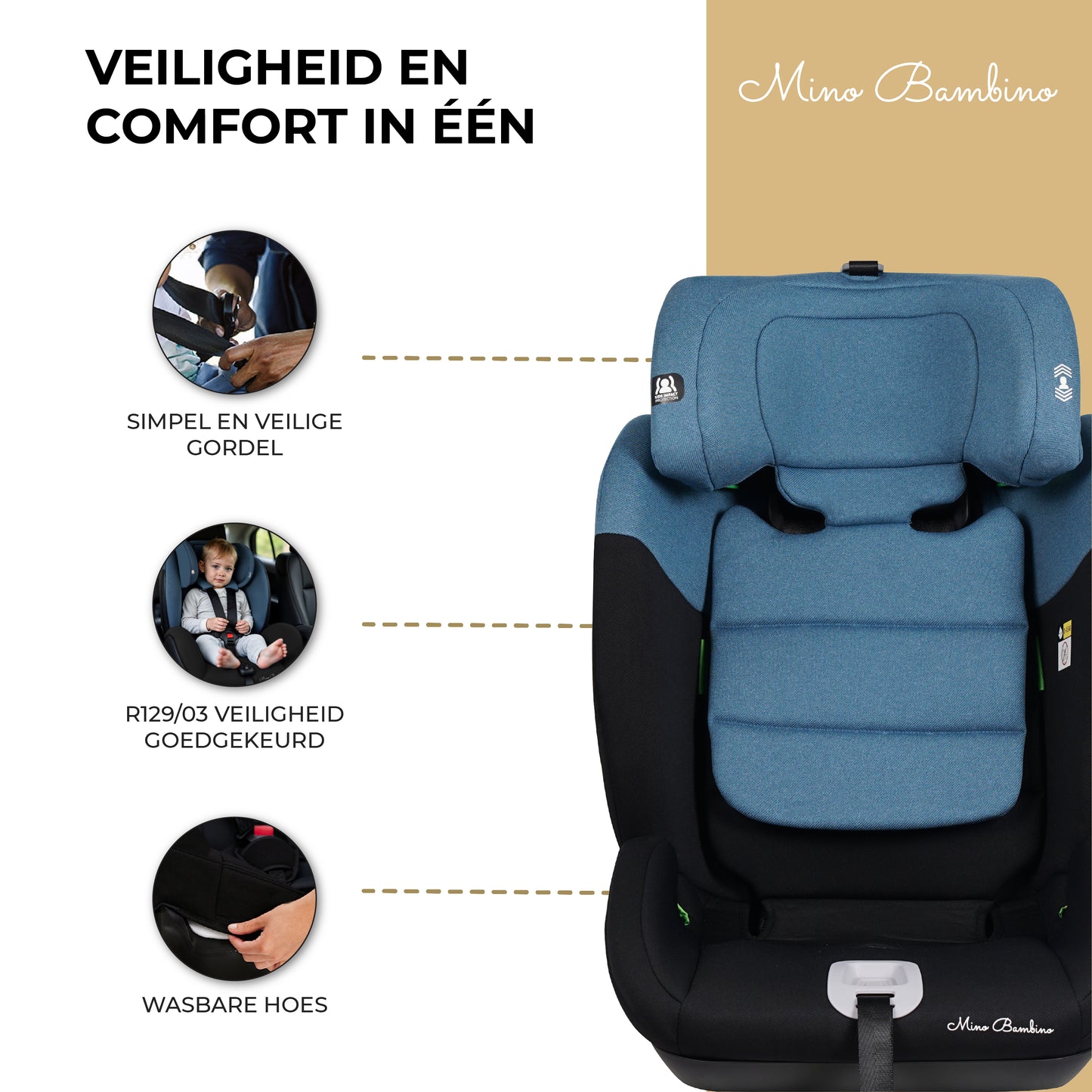 Autostoel i-size Blauw