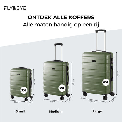 FLY&BYE Kofferset Kaki