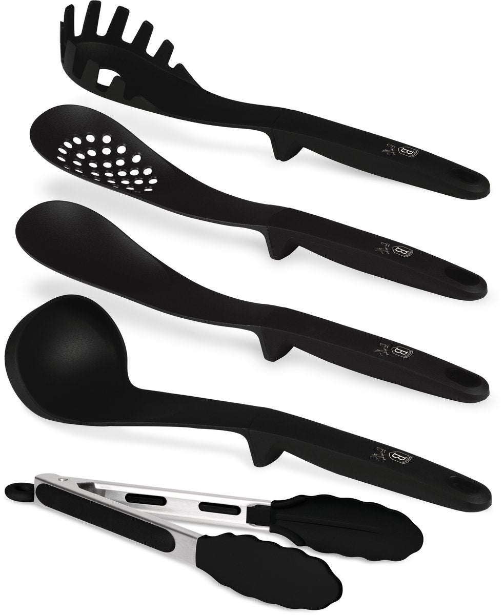 5 delig Kookgerei Set Zwart