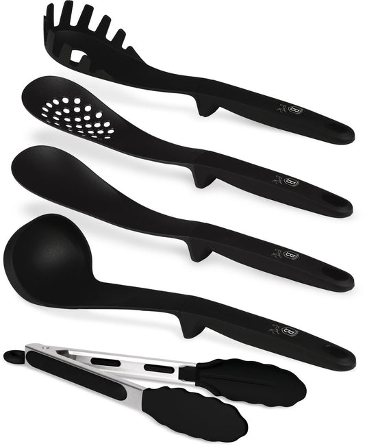 5 delig Kookgerei Set Zwart