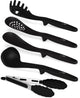 5 delig Kookgerei Set Zwart