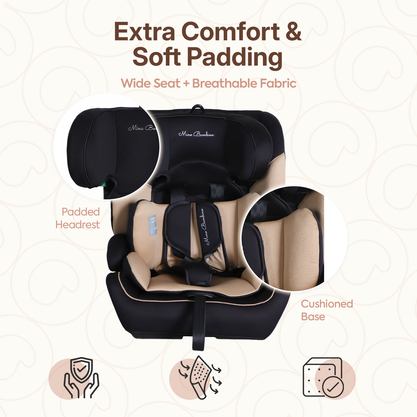 Mino Bambino Autostoel Isofix Taupe