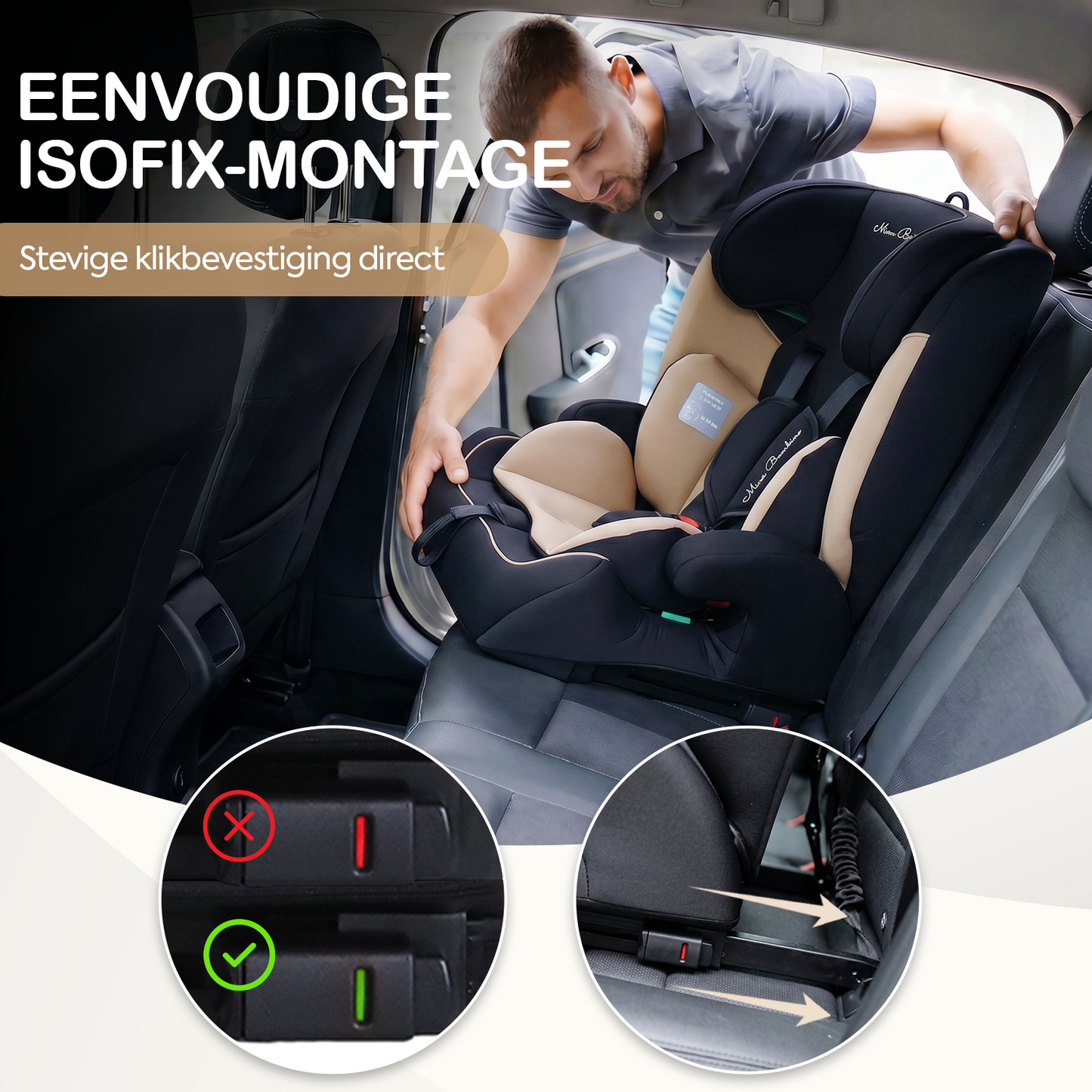 Mino Bambino Autostoel Isofix Taupe