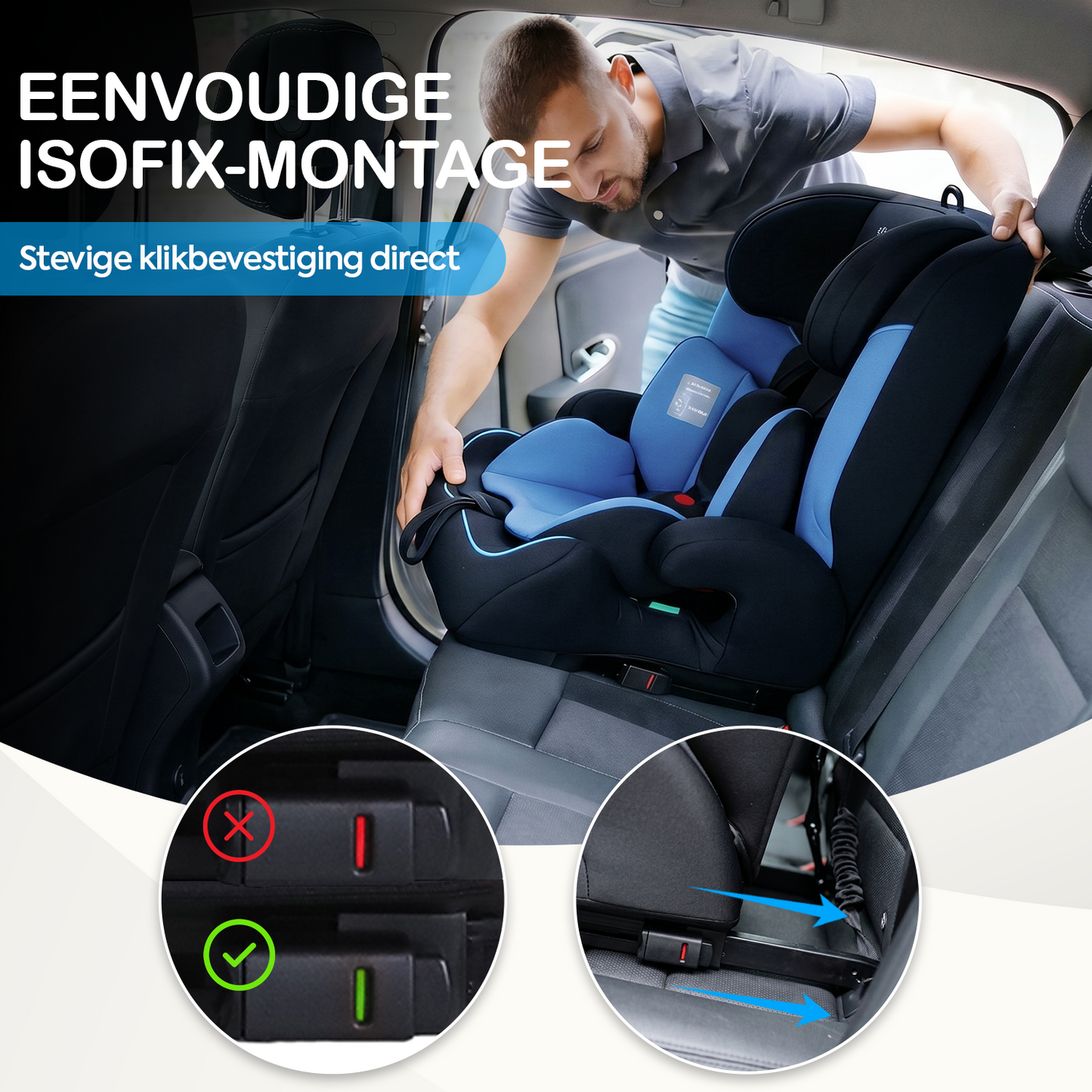 Mino Bambino Autostoel Isofix Blauw