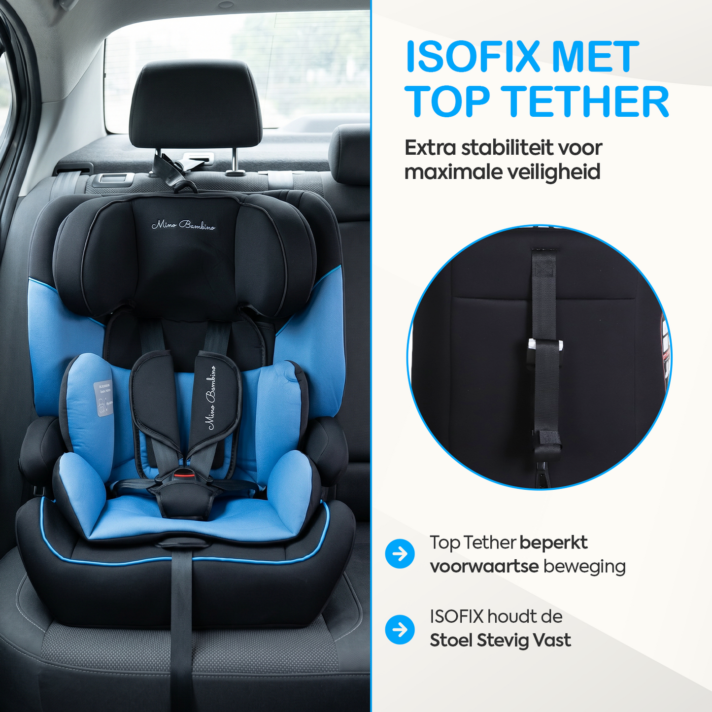 Mino Bambino Autostoel Isofix Blauw