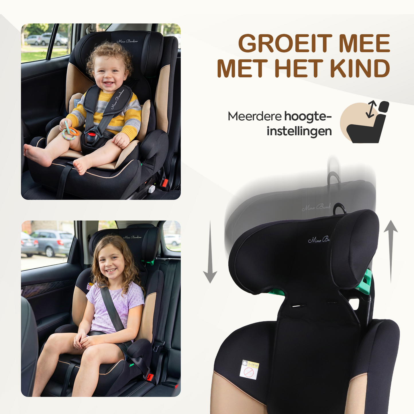 Mino Bambino Autostoel Isofix Taupe