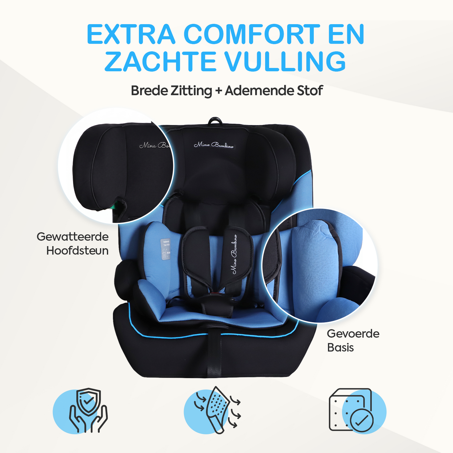 Mino Bambino Autostoel Isofix Blauw