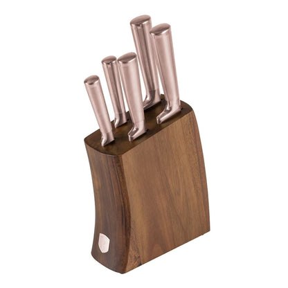 6 delige Messenset Rose Goud