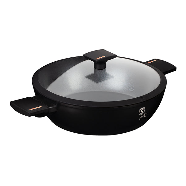 Berlinger Haus Black Rose Collection saus pan 16 cm BH/1637N zwart/rose goud roestvrij staal 18/8 Berlinger Haus Black Rose Collection saus pan 16 cm BH/1637N zwart/rose goud roestvrij staal 18/8