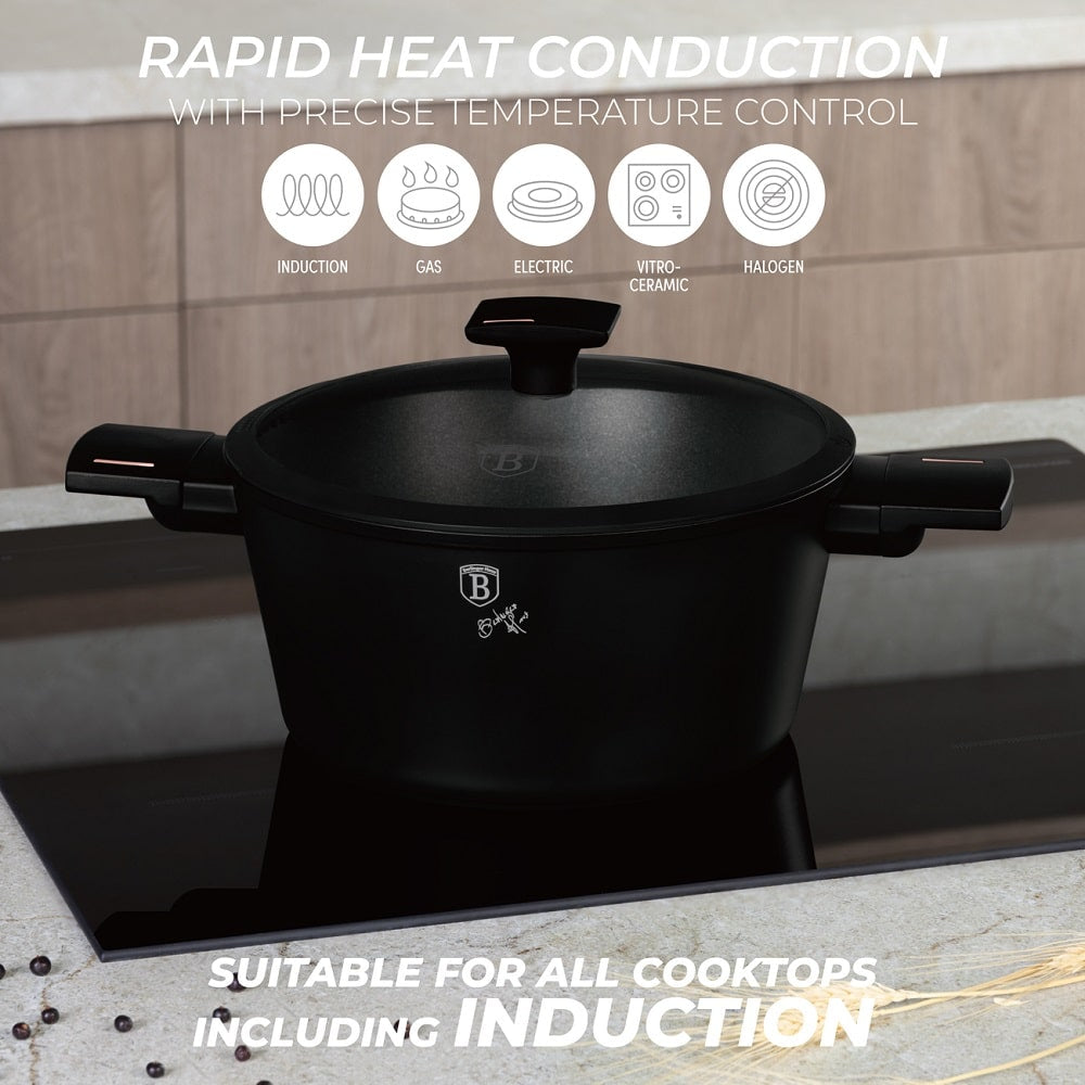 Berlinger Haus 15 Delige Pannenset Zwart/Rose Goud