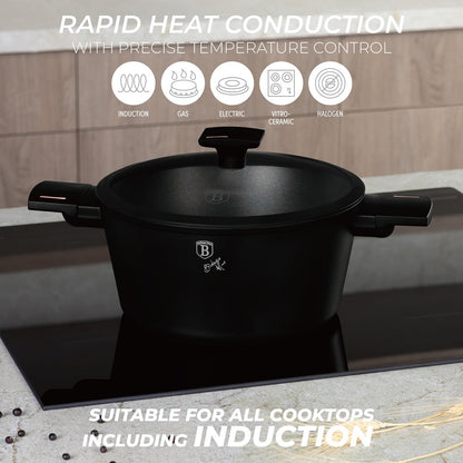 Berlinger Haus 15 Delige Pannenset Zwart/Rose Goud