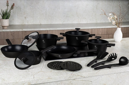 Berlinger Haus 15 Delige Pannenset Zwart/Rose Goud