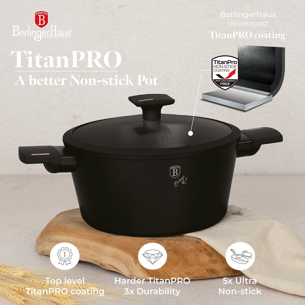 Berlinger Haus 15 Delige Pannenset Zwart/Rose Goud