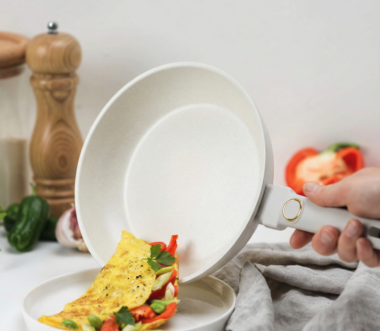 15 Delige Pannenset Creme