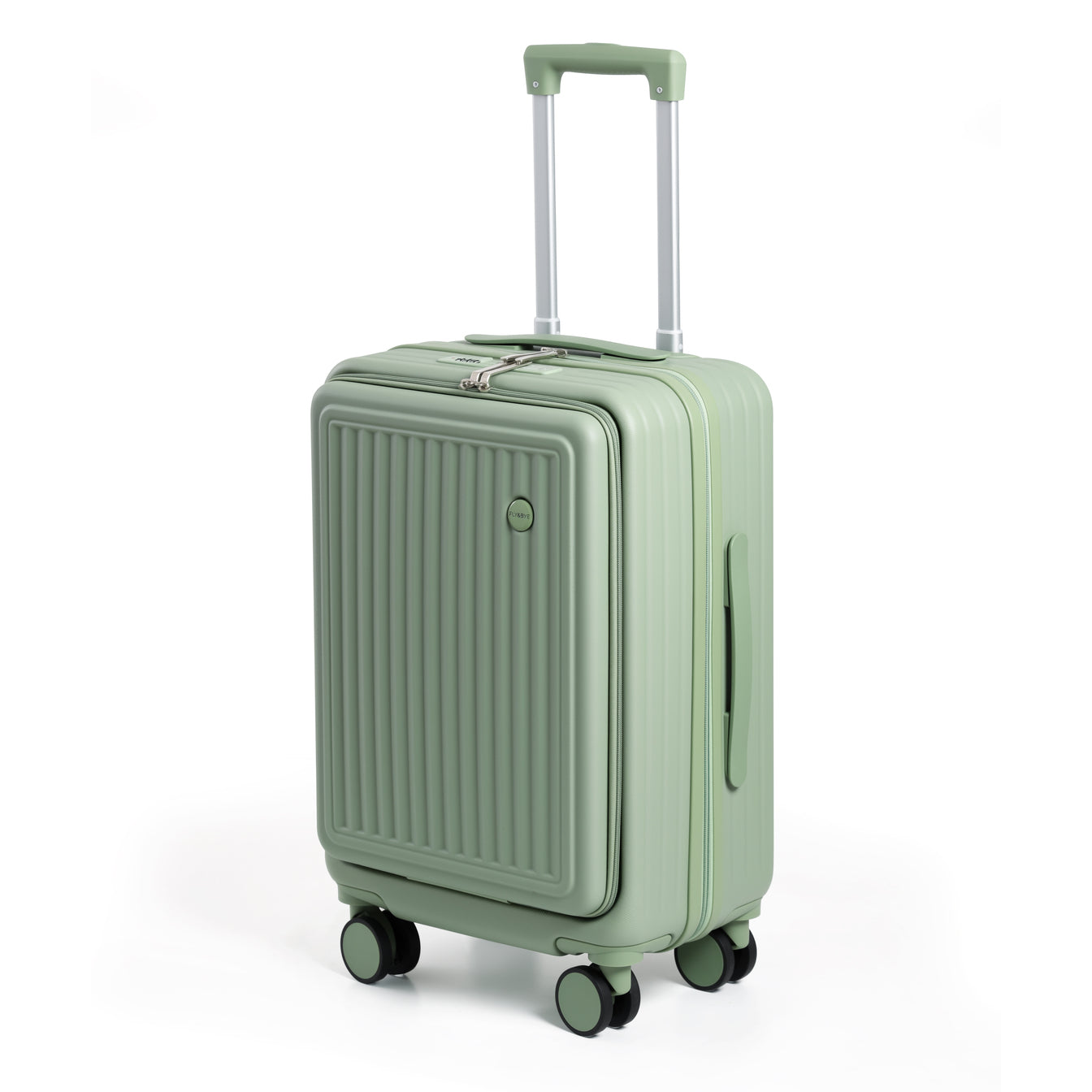 FLY&BYE Handbagage Koffer met Voorvak Groen