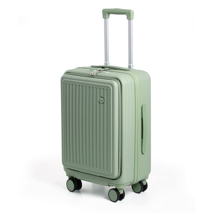 FLY&BYE Handbagage Koffer met Voorvak Groen