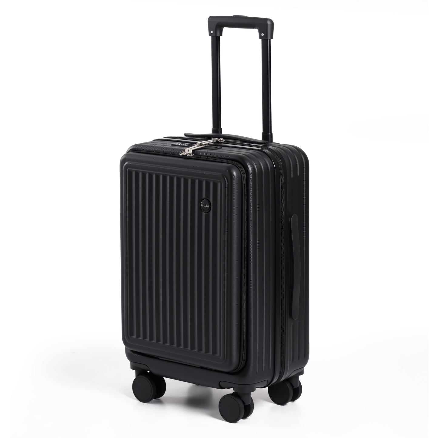 FLY&BYE Handbagage Koffer met Voorvak Zwart