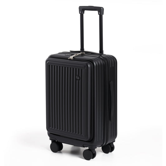 FLY&BYE Handbagage Koffer met Voorvak Zwart