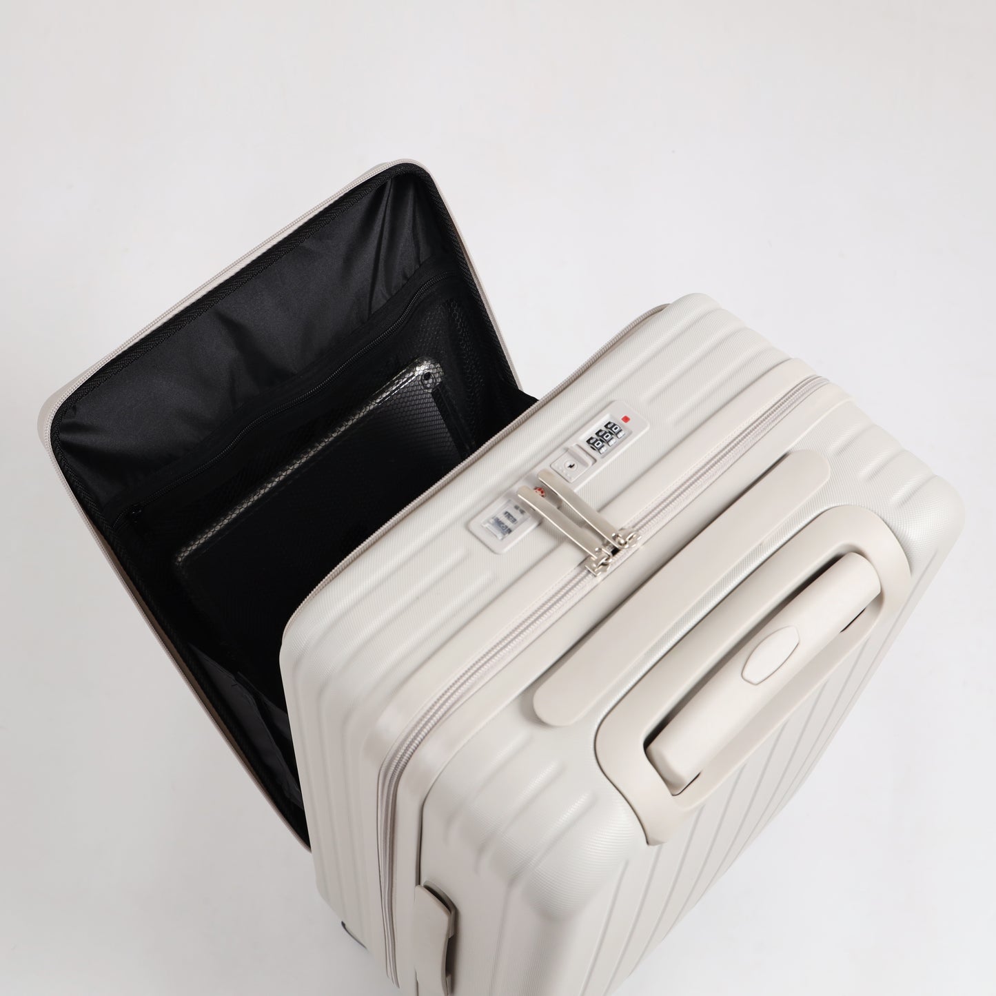 FLY&BYE Handbagage Koffer met Voorvak Creme