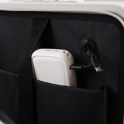 FLY&BYE Handbagage Koffer met Voorvak Creme