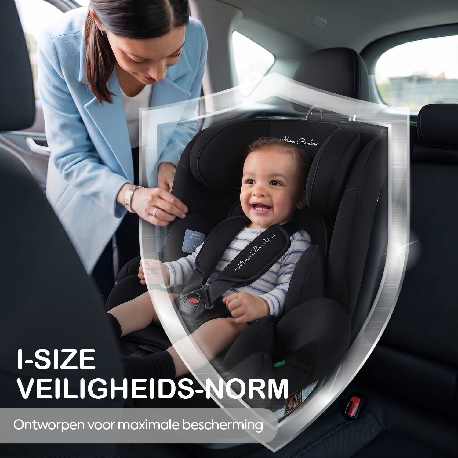 Mino Bambino Autostoel Isofix Zwart - i-Size veiligheidsnorm