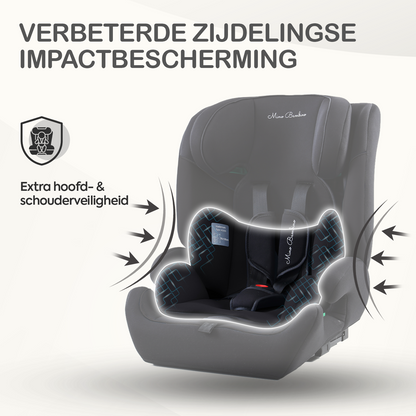 Mino Bambino Autostoel Isofix Zwart - zijdelingse impactbescherming