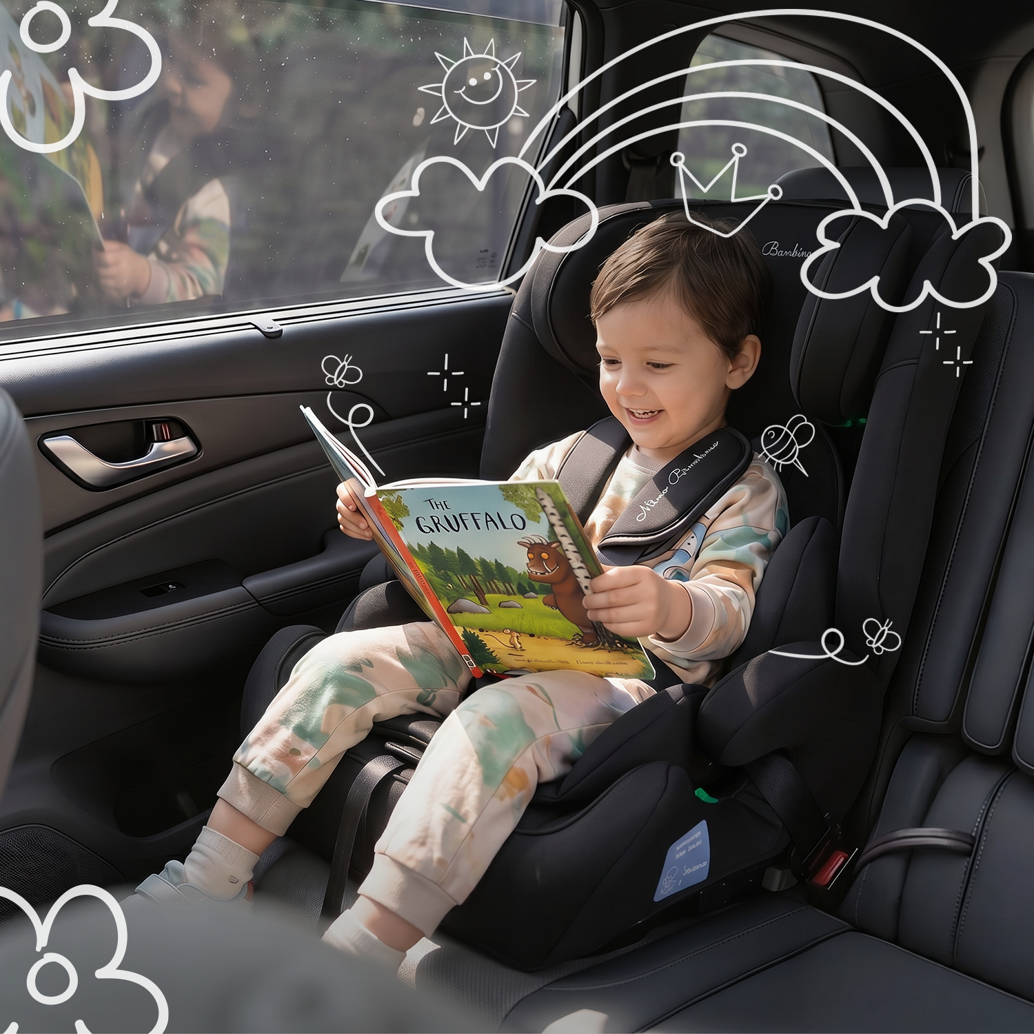 Mino Bambino Autostoel Isofix Zwart - kind in autostoel