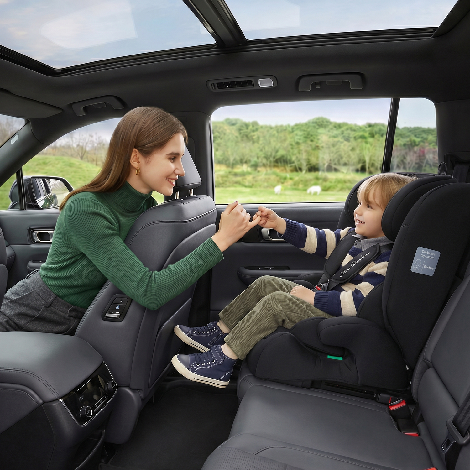 Mino Bambino Autostoel Isofix Zwart - moeder en kind