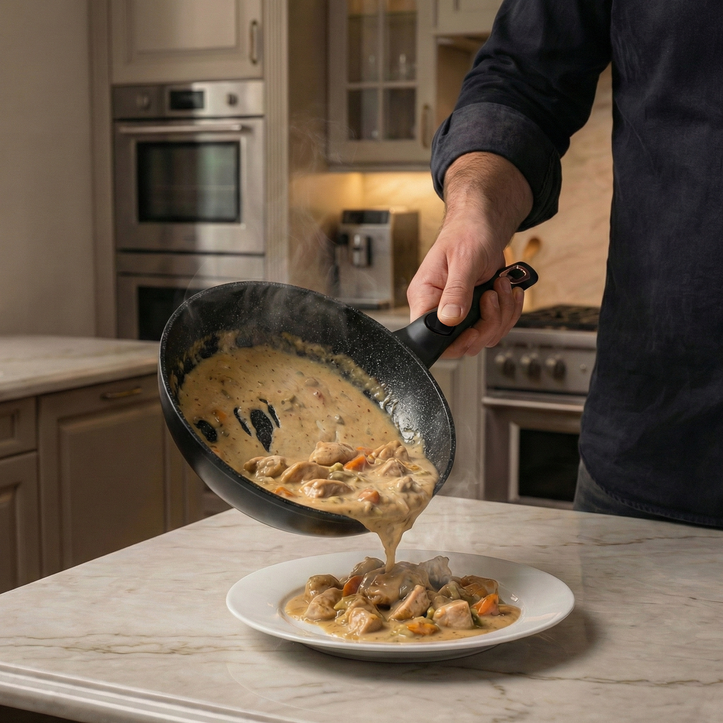 15 Delige Pannenset Zwart/Rose Goud