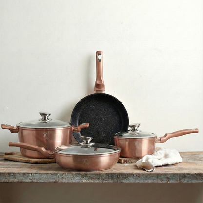 15 Delige Pannenset Rose Goud
